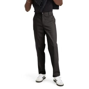 NWT Dockers Pacific On-The-Go Black Cotton Blend Straight Fit Pants Size 36